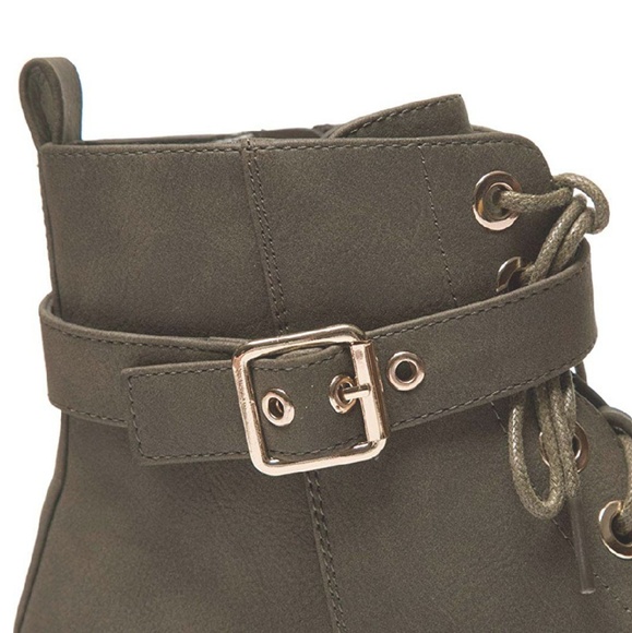 NWT Olive Military Combat Booties Fall - Picture 6 of 6